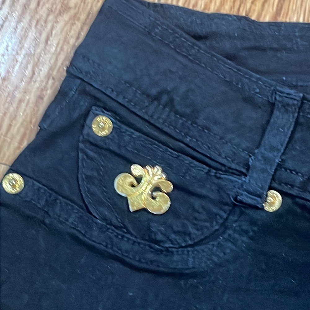 NEW  Dereon Y2K jeggings stretch denim shorts 14 - Picture 11 of 17